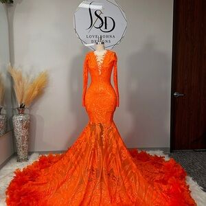 Orange Evening Gown